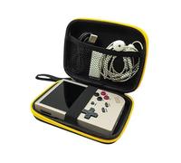 Étui de Rangement pour Console de Jeu Portable pour Miyoo Mini Plus RG35XX avec à 360 Degrés, Poche Interne en Filet et Sangle en Nylon Intégrée, Facile à Transporter