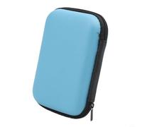 Étui de rangement pour disque dur, 6,3 cm, EVA avec fermeture éclair, sac de protection pour disque dur externe, SSD, câble USB, chargeur d'écouteurs, organisateur de voyage (bleu ciel)