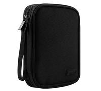 Étui de rangement pour disque dur pour téléphone portable, banque d'alimentation, support de câble de données, Noir/blanc, Double layer