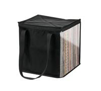 Étui de rangement pour disques vinyles LP, sacs de rangement pour disques vinyles pouvant contenir jusqu'à 50 albums, organiseur de disques résistant avec poignées de couvercle pour collection