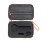 Étui de rangement pour DJI Pocket 4P - Coque rigide en cuir synthétique - Sac de transport résistant aux chocs - Organiseur de voyage avec compartiments (orange)