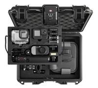 Étui de rangement pour GoPro Hero 13, verrouillable TSA double couche étanche et rigide pour GoPro Hero 12/11/10/9/8/Media Mod/Volta/Creator Edition/Caméra d'action et autres accessoires