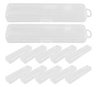 Étui de Rangement pour Gratte-langue de Voyage 20 Pièces en Plastique | Compatible Fourchette et Gratte-langue, Accès Facile Mains Mouillées, Léger, Usage Maison et Déplacement