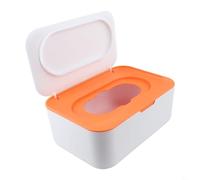 Étui de rangement pour lingettes hygiéniques avec couvercle pour protéger les lingettes de bébé de la poussière et des impuretés (orange)