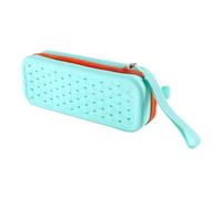 Étui de rangement pour lunettes de natation en silicone 19,5 x 7,5 x 5 cm, organiseur portable avec cordon, sac d'accessoires de sports nautiques, voyage de protection pour salle de sport, piscine