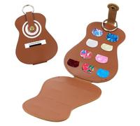 Étui de rangement pour médiators de guitare, 18 emplacements, en cuir PU, sac de rangement en forme de guitare