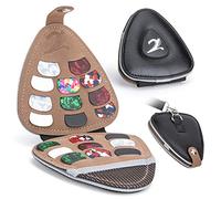 Étui de rangement pour médiators de guitare électrique acoustique, étui en cuir synthétique avec cordon, cadeau pour les joueurs de guitare (étui uniquement), Multicolore, Moderne