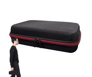 Étui de rangement pour microphone - Mallette de transport rigide EVA | 30x15x7CM | Étui de rangement protecteur en EVA avec poche en filet, double fermeture éclair portable, support de microphone