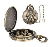 Étui de rangement pour montre de poche - Kit de plateau de montre de poche - Petit set de 7 pièces carrées - Petits jeux polyvalents - Jouet de voyage Coro - Roll Phase - Set de mourir - Anneau uni
