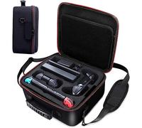 Étui de rangement pour Nintendo Switch/Switch OLED avec 21 emplacements pour cartes de jeu, sac de transport portable, pochette de protection rigide pour manette de console Pro et accessoires, Noir ,