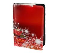 Étui de rangement pour passeport de voyage élégant avec impression magique de Noël 14 cm