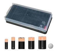 Étui De Rangement Pour Piles - Organisateur Étanche À 116 Grilles, Boîte De Rangement Multifonctionnelle Pour Piles | Support Compatible Avec Testeur Portable Pour Cellules 9v, Industrie Électrique Do