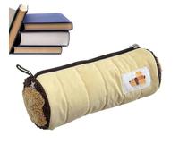 Étui de rangement pour stylo - Boîte de papeterie simple, grande capacité - Porte-crayon mignon - Design de rouleau de crème de dessin animé | Sac créatif durable avec fermeture éclair pour la