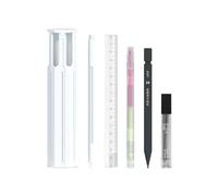 Étui de rangement pour stylos, conteneur de rangement pour crayons | Bac de rangement pour stylos scolaires | Pochette à crayons multifonctionnelle hexagonale, boîte de pochette à crayons pratique et