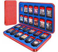 Étui de rangement pour Switch avec 24 emplacements pour cartouches et 24 cartes Micro SD, organiseur de jeu portable fin avec fermeture magnétique, coque rigide de protection et doublure douce