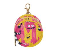 Étui de rangement pour tétine avec fermeture éclair et clip Motif monstres mignons