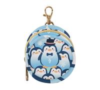 Étui de rangement pour tétine de bébé avec pingouin bleu