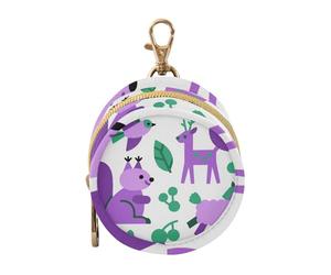 Étui de rangement pour tétine de bébé garçon Motif cerf, écureuil Violet/vert
