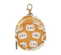 Étui de rangement pour tétine de bébé garçon Motif ours polaires Orange