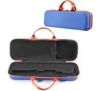 Étui de rangement rigide de voyage compatible avec sèche-cheveux Dyson Airstrait et accessoires (bleu + orange)