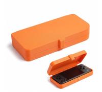 Étui de rangement rigide pour console de jeu portable RG28XX rétro, orange | Boîte de rangement rétro pour console de jeu, fermeture magnétique, anti-poussière, anti-rayures et résistante aux chutes
