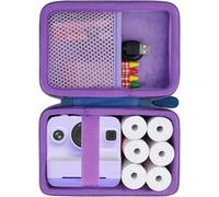 Étui de Rangement Rigide pour Nevanah/M MUNCASO/Focket/NESKTS Appareil Photo Enfant Instantanée,Camera Enfant Photo Paper 6 volumes et Color Pen Finisher,Violet (Étui Uniquement)