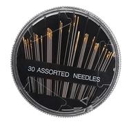 Étui de rangement rond avec 30 aiguilles à main en alliage pour une pénétration lisse du tissu à la maison, ateliers et cours d'aiguilles à coudre en alliage