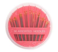 Étui de rangement rond avec 30 aiguilles à main en alliage pour une pénétration lisse du tissu à la maison, ateliers et cours d'aiguilles à coudre en alliage