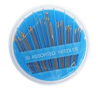 Étui de rangement rond avec 30 aiguilles à main en alliage pour une pénétration lisse du tissu à la maison, ateliers et cours d'aiguilles à coudre en alliage