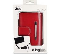Etui de rangement rouge pour Nintendo 3DS - Protection magnétique incluant un stylet rétractable