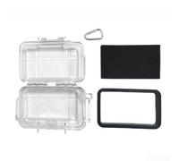 Étui de rangement transparent étanche résistant aux chocs avec doublure en mousse pour appareils électroniques, appareils photo, outils, petits, moyens et grands (transparent-M)