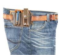 Étui de Rangement XXL en Cuir EDC avec Passant de Ceinture, Compatible avec la Plupart des Outils Multifonctions Leatherman, Couteau de 12,7 cm, Convient à la Plupart des Lampes de Poche de 2,5 cm de
