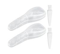 Étui De Rasage Transparent Étanche 2 Pièces Et 2 Pinceaux, Étui De Rasage Portable, Étui Anti-Poussière Pour Rasoirs