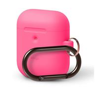 Étui de recharge sans fil en silicone pour AirPods 2 / AirPods 1 Neon Hot Pink