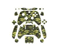 Étui de remplacement hydrodipté et boutons pour Xbox One S, motif camouflage vert Data Frog