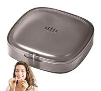 Étui de retenue avec trous d'aération Étui pour protège-dents PCTG avec fermeture magnétique Conteneur de protège-dents gris transparent portable pour la maison, le bureau, le - voya