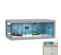 Étui De Stockage Du Modèle De Voiture - Armoire D'affichage Led À L'épreuve De Poussière, Organisateur De Jouets De Véhicule Empilable | Style De Stationnement Réaliste, Accent De Vitrine De Collectio