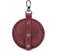 Étui de stockage en cuir pour écouteurs Huawei Freebuds3 Bluetooth sans fil Étui de protection avec boucle métallique bordeaux