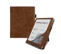 Étui de Support Compatible avec Pocketbook InkPad Color 2 et InkPad 4 7.8 Pouces PB743, Couverture magnétique en Cuir PU avec dragonne (Color : Coffee)