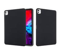 Étui de tablette pour iPad Pro 13" M4 2024 - Coque en silicone liquide souple et flexible - Coque de protection fine antichoc - Noir