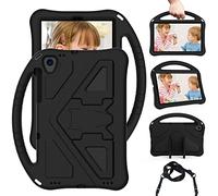 Étui de tablette pour Lenovo Tab K10 2021 10,3" (TB-X6C6F X6C6L X6C6F), poignée durable adaptée aux enfants avec support, housse de protection légère et résistante aux chocs, noir