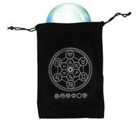 Étui de tarot | Étui à bijoux durable Thème magique mystérieuse noire | Sacs de cartes de tarot durables pour cartes de jeu de table de divination des sorcières, sac cadeau, Section C,