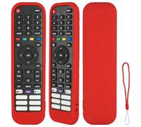 Étui de télécommande en silicone compatible avec Hisense EN2G30H EN2D30H EN2J30H EN2N30H EN2N30H EN2A30 EN2P30H TV Étui de protection résistant aux chocs avec un cordon (rouge)