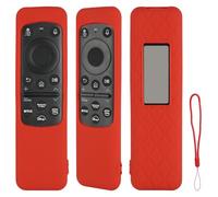 Étui de télécommande en silicone compatible avec Samsung BN59-01432A BN59-01432D BN59-01455E BN59-01432J Télécommande de protection antichoc avec cordon (rouge)