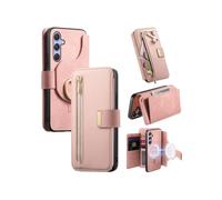 Étui De Téléphone À Fermeture Éclair Avec Anneau Magsafe Compatible Avec Samsung Galaxy A54 5G Mw-06 (Rose) : Pour Samsung Galaxy A54 5G