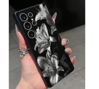 Étui de téléphone à fleur de lys fluorescent, coque de protection souple en TPU noir, résistant aux rayures et aux chocs, compatible avec Huawei, Honor, Galaxy, 12T/13T/14T, version internationale, pa