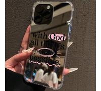 Étui de téléphone à motif miroir anti-chute sans regrets seulement des souvenirs compatible avec iPhone 13/11/17/17pro/16/14/15/15pro/15 Plus/15 Promax/11pro/12pro/13pro/14pro/11promax/12promax/13prom