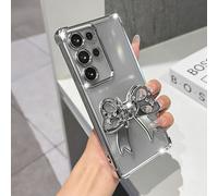Étui de téléphone à nœud papillon à la mode anti-chute plaqué électrolytique, housse de protection antichoc compatible avec Samsung Galaxy S26-S20, A02S-A07, A11-A17/A20-A70, Note 7/8/9/10/11/12/13/14
