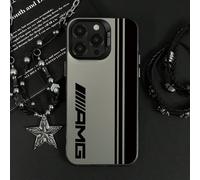 Étui de téléphone AMG de luxe compatible avec Ip16, 15, 14, 13, 12, 11 Pro Max, X, XR, XS Max, 8, 7 Plus, avec dos mat résistant aux chocs. Étui antichute et anti-rayures étanche pour Galaxy S24 FE/ A