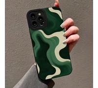 Étui de téléphone anti-chute avec bord perforé de précision compatible avec la peinture de ligne verte pour iPhone P14 ProMax, P13, P11, P12, XR, 7/8, GES2, XS, P15, P16, P16 Pro et compatible avec Ga